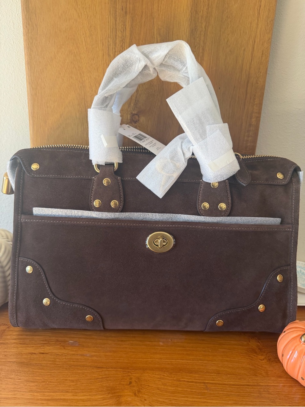 NWT Coach Rhyder 38 Satchel Chocolate Brown